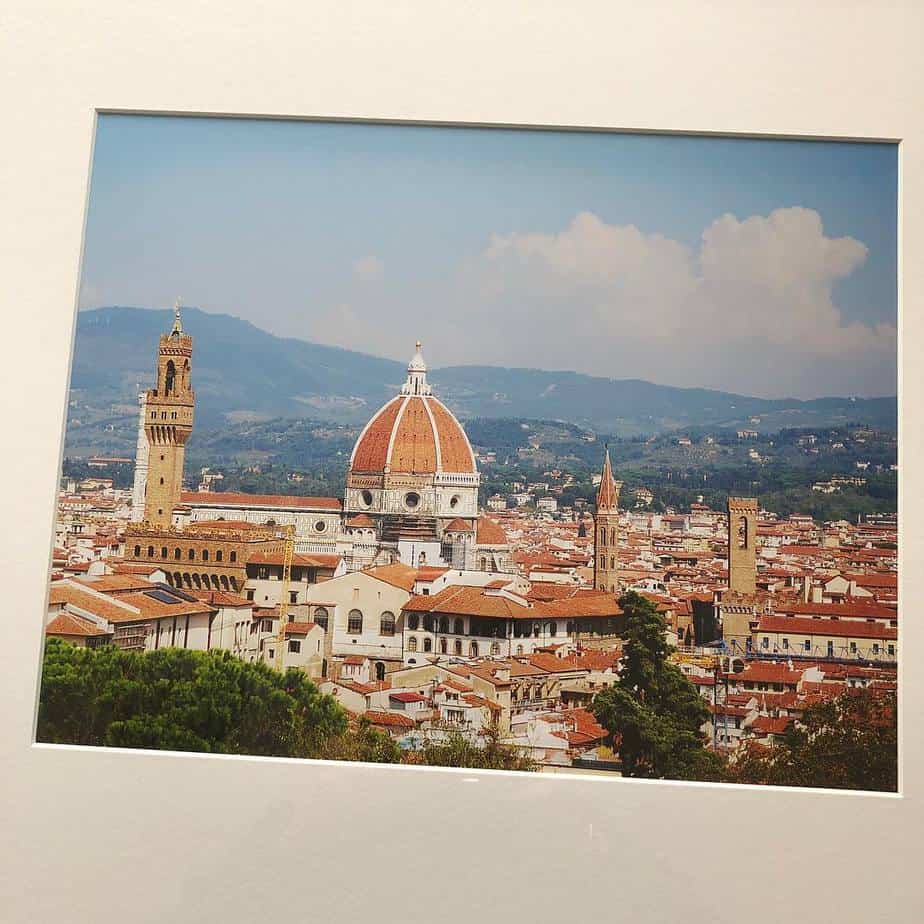 Beautiful framed pic of Florence. Taken at lookout at Bardini Gardens. Printing by Pikto. #florence #florenceitaly🇮🇹